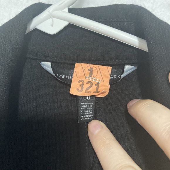 White House Black Market Jacket 00 Black Blazer Military Rayon Business Womens - Picture 2 of 8